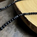 Fashion, accesorii si bijuterii - Barbati - Bijuterii barbati - Lanturi si pandantive barbati - Colier barbati Aiden, elegant din margele de onix mat 4mm si hematit - Infinity.ro