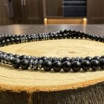 Fashion, accesorii si bijuterii - Barbati - Bijuterii barbati - Lanturi si pandantive barbati - Colier barbati Aiden, elegant din margele de onix mat 4mm si hematit - Infinity.ro