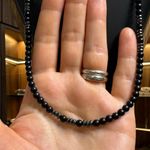 Fashion, accesorii si bijuterii - Barbati - Bijuterii barbati - Lanturi si pandantive barbati - Colier barbati Aiden, elegant din margele de onix mat 4mm si hematit - Infinity.ro