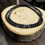 Fashion, accesorii si bijuterii - Barbati - Bijuterii barbati - Lanturi si pandantive barbati - Colier barbati Aiden, elegant din margele de onix mat 4mm si hematit - Infinity.ro