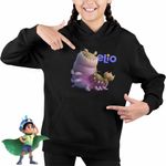 Fashion, accesorii si bijuterii - Copii - Imbracaminte copii - Pulovere si hanorace copii - Hanorac Copii Fete Elio Alien Glordon, negru, marime XL Copii - Infinity.ro