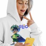 Fashion, accesorii si bijuterii - Copii - Imbracaminte copii - Pulovere si hanorace copii - Hanorac Copii Fete Elio Space Explorer, alb, marime XL Copii - Infinity.ro