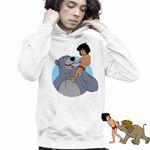 Fashion, accesorii si bijuterii - Copii - Imbracaminte copii - Pulovere si hanorace copii - Hanorac Copii Baieti Cartea Junglei Baloo Mowgli, alb, marime XL Copii - Infinity.ro