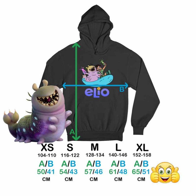 Fashion, accesorii si bijuterii - Copii - Imbracaminte copii - Pulovere si hanorace copii - Hanorac Copii Baieti Elio Glordon Glorp, negru, marime L Copii - Infinity.ro