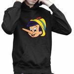 Fashion, accesorii si bijuterii - Copii - Imbracaminte copii - Pulovere si hanorace copii - Hanorac Copii Baieti Pinocchio, negru, marime M Copii - Infinity.ro