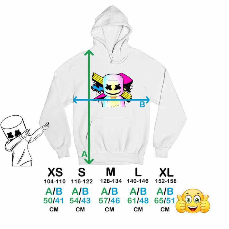Fashion, accesorii si bijuterii - Copii - Imbracaminte copii - Pulovere si hanorace copii - Hanorac Copii Baieti Marshmello Party Vibe, alb, marime M Copii - Infinity.ro