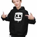 Fashion, accesorii si bijuterii - Copii - Imbracaminte copii - Pulovere si hanorace copii - Hanorac Copii Baieti Marshmello Melting, negru, marime L Copii - Infinity.ro