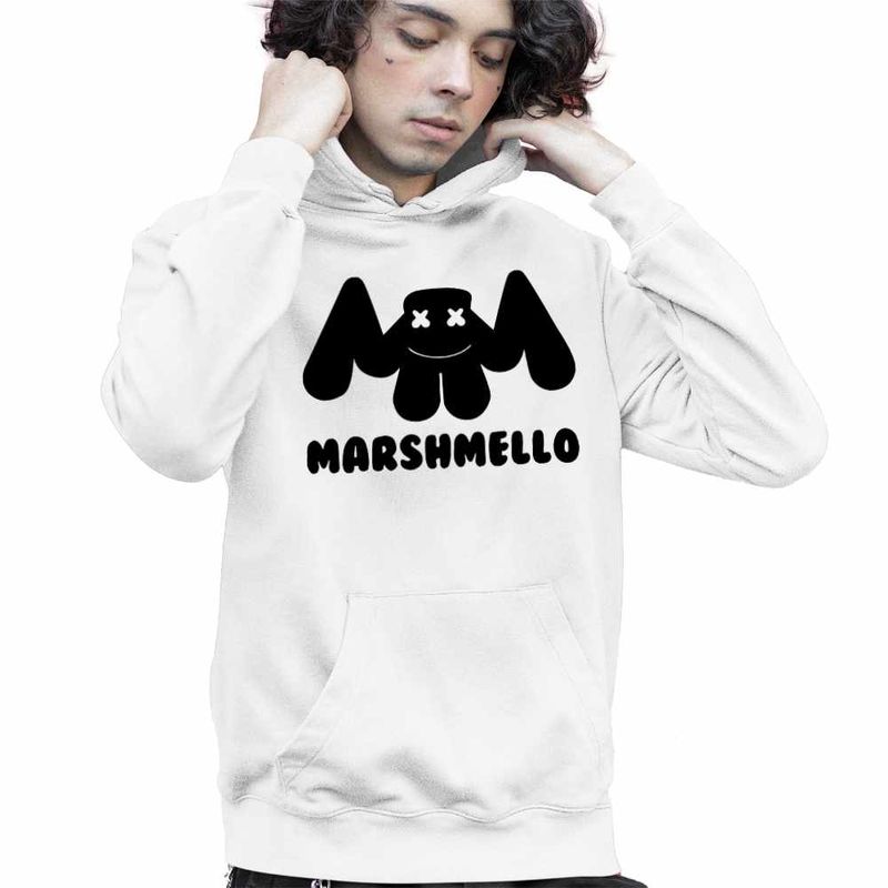 Fashion, accesorii si bijuterii - Copii - Imbracaminte copii - Pulovere si hanorace copii - Hanorac Copii Baieti Marshmello, alb, marime S Copii - Infinity.ro