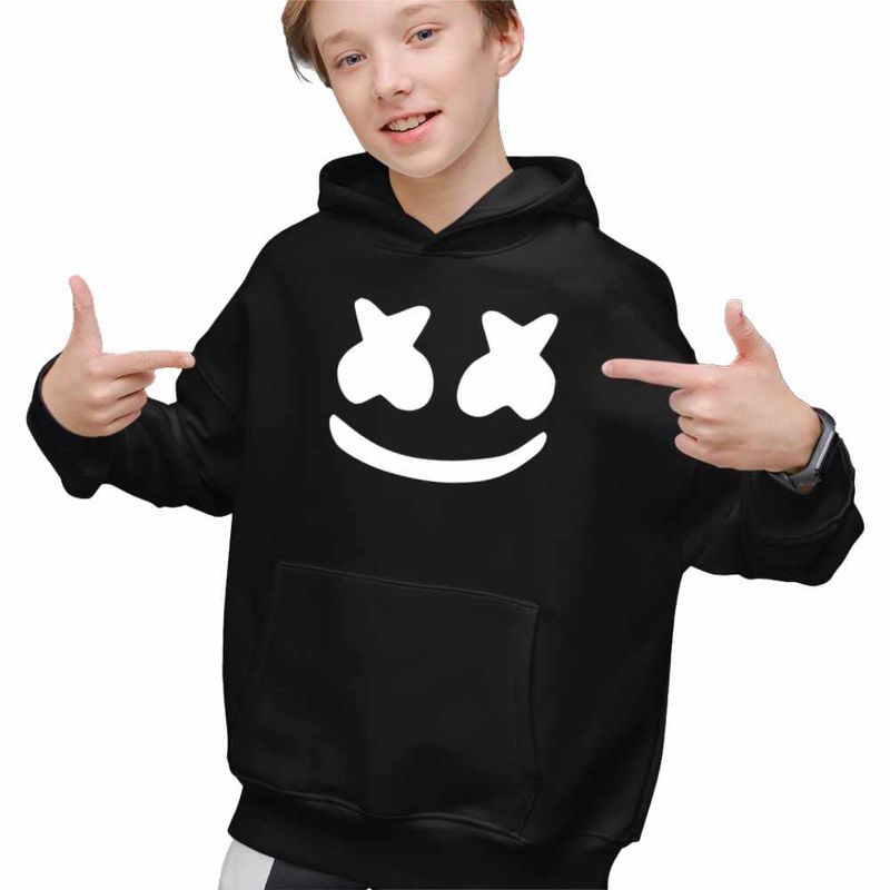 Fashion, accesorii si bijuterii - Copii - Imbracaminte copii - Pulovere si hanorace copii - Hanorac Copii Baieti Marshmello Music DJ, negru, marime L Copii - Infinity.ro
