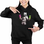 Fashion, accesorii si bijuterii - Copii - Imbracaminte copii - Pulovere si hanorace copii - Hanorac Copii Fete Marshmello Six Seven 67, negru, marime XS Copii - Infinity.ro