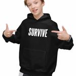 Fashion, accesorii si bijuterii - Copii - Imbracaminte copii - Pulovere si hanorace copii - Hanorac Copii Baieti Lewis Capaldi Survive, negru, marime M Copii - Infinity.ro