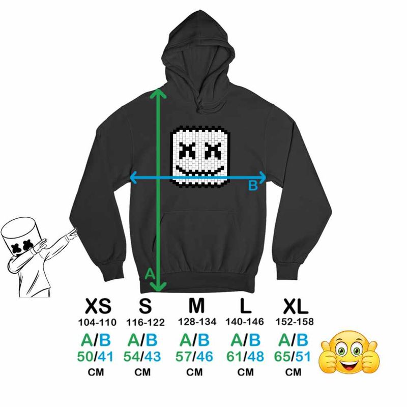 Fashion, accesorii si bijuterii - Copii - Imbracaminte copii - Pulovere si hanorace copii - Hanorac Copii Fete Marshmello Pixel Art Minecraft, negru, marime XS Copii - Infinity.ro