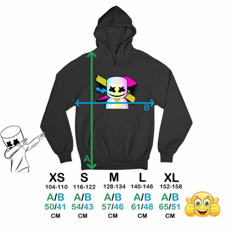 Fashion, accesorii si bijuterii - Copii - Imbracaminte copii - Pulovere si hanorace copii - Hanorac Copii Fete Marshmello Party Vibe, negru, marime XL Copii - Infinity.ro