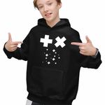 Fashion, accesorii si bijuterii - Copii - Imbracaminte copii - Pulovere si hanorace copii - Hanorac Copii Baieti Martin Garrix Plus Symbol, negru, marime M Copii - Infinity.ro