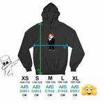 Fashion, accesorii si bijuterii - Copii - Imbracaminte copii - Pulovere si hanorace copii - Hanorac Copii Fete Lewis Capaldi Chibi Cartoon, negru, marime XL Copii - Infinity.ro