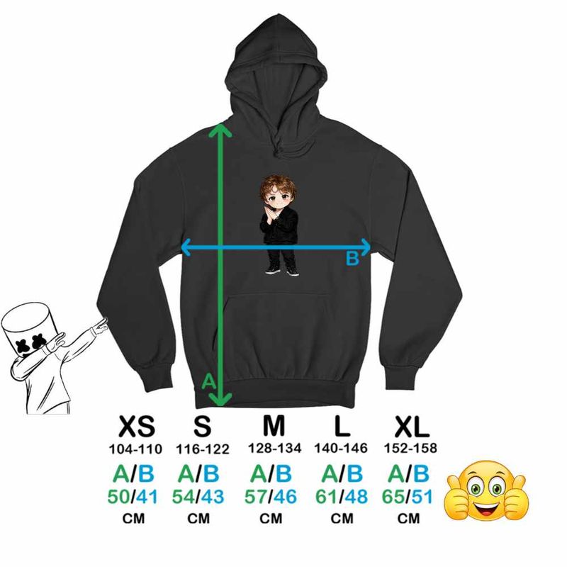 Fashion, accesorii si bijuterii - Copii - Imbracaminte copii - Pulovere si hanorace copii - Hanorac Copii Fete Lewis Capaldi Chibi Cartoon, negru, marime XL Copii - Infinity.ro