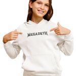 Fashion, accesorii si bijuterii - Copii - Imbracaminte copii - Pulovere si hanorace copii - Hanorac Copii Fete Megadeth Heave Metal Merch, alb, marime S Copii - Infinity.ro