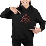Fashion, accesorii si bijuterii - Copii - Imbracaminte copii - Pulovere si hanorace copii - Hanorac Copii Fete Led Zeppelin Triquetra Vikings, negru, marime XL Copii - Infinity.ro