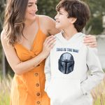 Fashion, accesorii si bijuterii - Copii - Imbracaminte copii - Pulovere si hanorace copii - Hanorac Copii Baieti Mandalorian Star Wars, alb, marime XL Copii - Infinity.ro