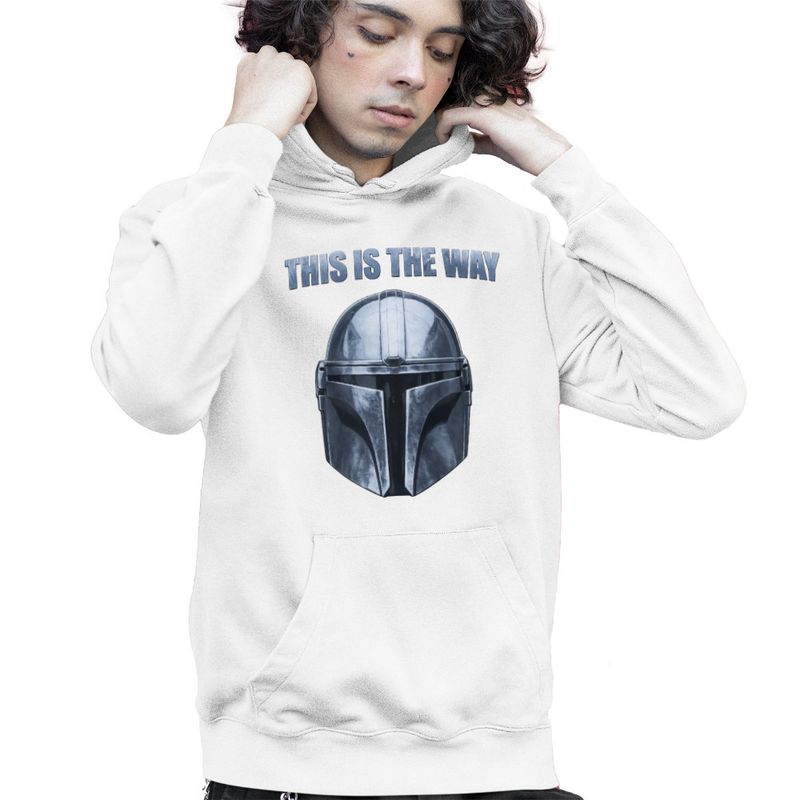 Fashion, accesorii si bijuterii - Copii - Imbracaminte copii - Pulovere si hanorace copii - Hanorac Copii Baieti Mandalorian Star Wars, alb, marime XL Copii - Infinity.ro