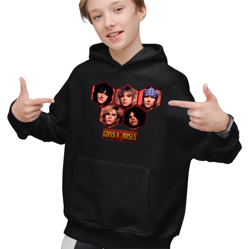 Fashion, accesorii si bijuterii - Copii - Imbracaminte copii - Pulovere si hanorace copii - Hanorac Copii Baieti Guns N Roses Party Merch, negru, marime M Copii - Infinity.ro
