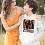 Fashion, accesorii si bijuterii - Copii - Imbracaminte copii - Pulovere si hanorace copii - Hanorac Copii Baieti Led Zeppelin Legend Merch, alb, marime XL Copii - Infinity.ro