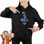 Fashion, accesorii si bijuterii - Copii - Imbracaminte copii - Pulovere si hanorace copii - Hanorac Copii Fete Avatar Katara Waterbender Legenda lui Aang Arte Martiale, negru, marime XL Copii - Infinity.ro