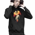 Fashion, accesorii si bijuterii - Copii - Imbracaminte copii - Pulovere si hanorace copii - Hanorac Copii Baieti Avatar Dragon Phoenix Korra Airbender, negru, marime XL Copii - Infinity.ro