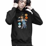 Fashion, accesorii si bijuterii - Copii - Imbracaminte copii - Pulovere si hanorace copii - Hanorac Copii Baieti Avatar Legenda lui Korra Cele 4 Elemente, negru, marime XS Copii - Infinity.ro
