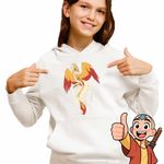 Fashion, accesorii si bijuterii - Copii - Imbracaminte copii - Pulovere si hanorace copii - Hanorac Copii Fete Avatar Dragon Phoenix Korra Airbender, alb, marime XL Copii - Infinity.ro