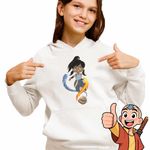 Fashion, accesorii si bijuterii - Copii - Imbracaminte copii - Pulovere si hanorace copii - Hanorac Copii Fete Avatar Legenda lui Korra Reincarnare Airbender, alb, marime S Copii - Infinity.ro