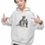 Fashion, accesorii si bijuterii - Copii - Imbracaminte copii - Pulovere si hanorace copii - Hanorac Copii Baieti Avatar Korra Naga Maestru Shaolin, alb, marime XS Copii - Infinity.ro