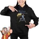 Fashion, accesorii si bijuterii - Copii - Imbracaminte copii - Pulovere si hanorace copii - Hanorac Copii Fete Avatar Korra Maestru Pamantului Airbender, negru, marime XL Copii - Infinity.ro