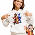 Fashion, accesorii si bijuterii - Copii - Imbracaminte copii - Pulovere si hanorace copii - Hanorac Copii Fete Avatar Fnaf Freddy Last Airbender Firebender, alb, marime XL Copii - Infinity.ro