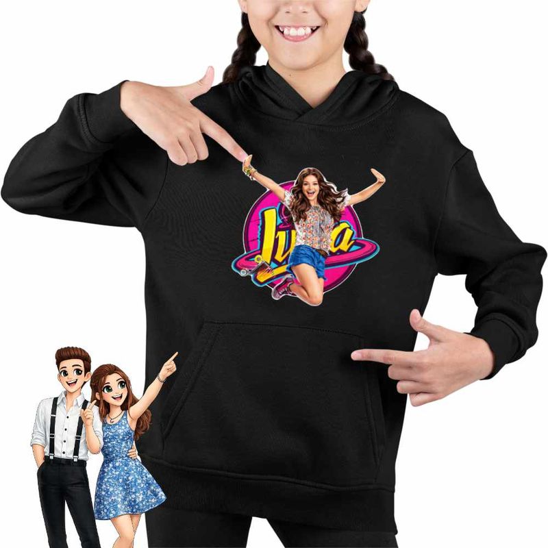 Fashion, accesorii si bijuterii - Copii - Imbracaminte copii - Pulovere si hanorace copii - Hanorac Copii Fete Soy Luna Valente, negru, marime M Copii - Infinity.ro