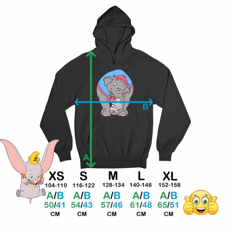 Fashion, accesorii si bijuterii - Copii - Imbracaminte copii - Pulovere si hanorace copii - Hanorac Copii Fete Dumbo Mama Jumbo Circ Clovn, negru, marime L Copii - Infinity.ro