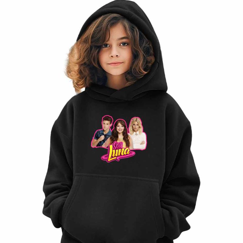 Fashion, accesorii si bijuterii - Copii - Imbracaminte copii - Pulovere si hanorace copii - Hanorac Copii Fete Soy Luna Matteo Ambar, negru, marime L Copii - Infinity.ro