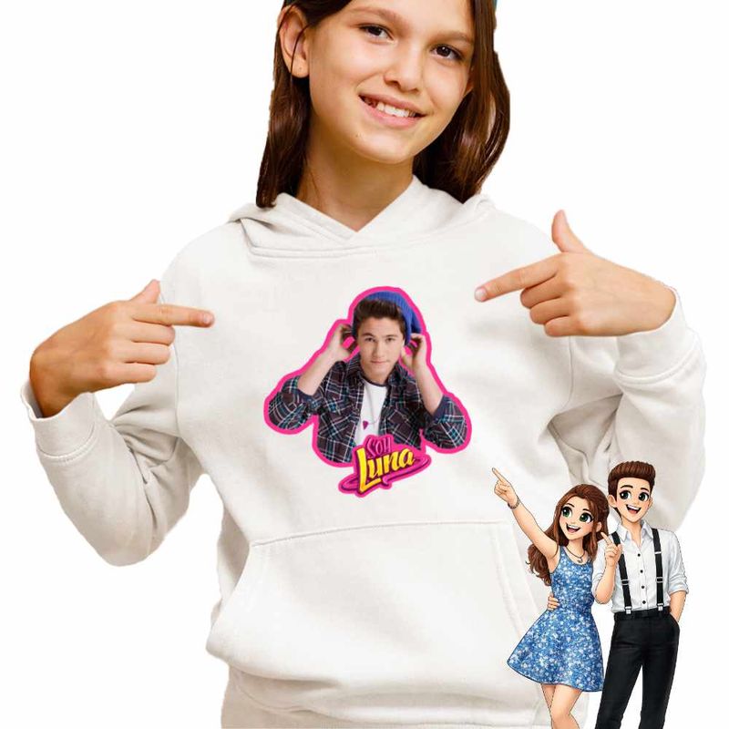 Fashion, accesorii si bijuterii - Copii - Imbracaminte copii - Pulovere si hanorace copii - Hanorac Copii Fete Soy Luna Simon Alvarez, alb, marime S Copii - Infinity.ro
