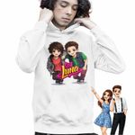 Fashion, accesorii si bijuterii - Copii - Imbracaminte copii - Pulovere si hanorace copii - Hanorac Copii Baieti Soy Luna Boys Chibi, alb, marime XL Copii - Infinity.ro