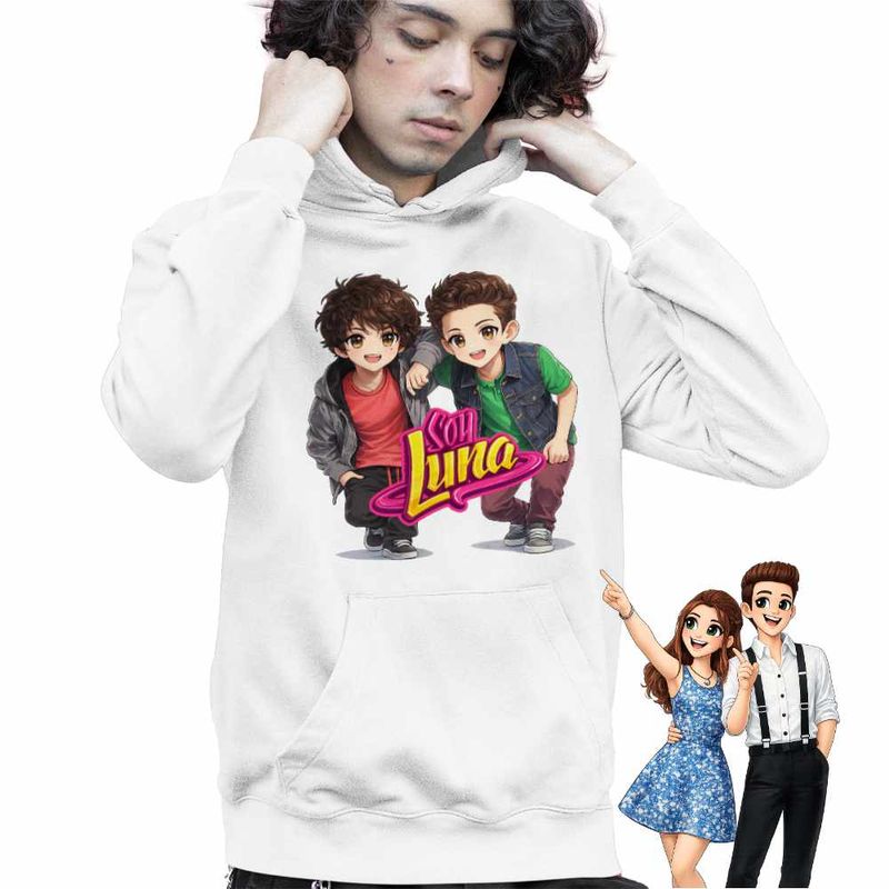 Fashion, accesorii si bijuterii - Copii - Imbracaminte copii - Pulovere si hanorace copii - Hanorac Copii Baieti Soy Luna Boys Chibi, alb, marime XL Copii - Infinity.ro