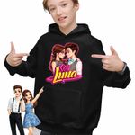 Fashion, accesorii si bijuterii - Copii - Imbracaminte copii - Pulovere si hanorace copii - Hanorac Copii Baieti Soy Luna Valente Love, negru, marime S Copii - Infinity.ro