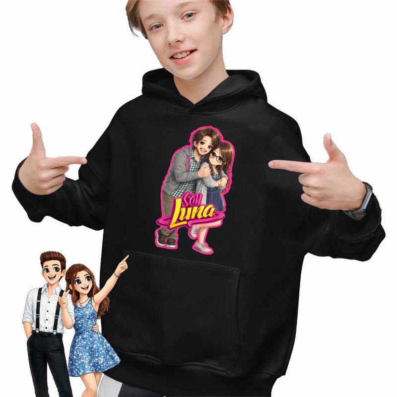 Fashion, accesorii si bijuterii - Copii - Imbracaminte copii - Pulovere si hanorace copii - Hanorac Copii Baieti Soy Luna Niric, negru, marime XS Copii - Infinity.ro