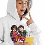 Fashion, accesorii si bijuterii - Copii - Imbracaminte copii - Pulovere si hanorace copii - Hanorac Copii Fete Soy Luna Boys Chibi, alb, marime L Copii - Infinity.ro