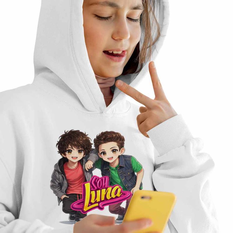 Fashion, accesorii si bijuterii - Copii - Imbracaminte copii - Pulovere si hanorace copii - Hanorac Copii Fete Soy Luna Boys Chibi, alb, marime L Copii - Infinity.ro