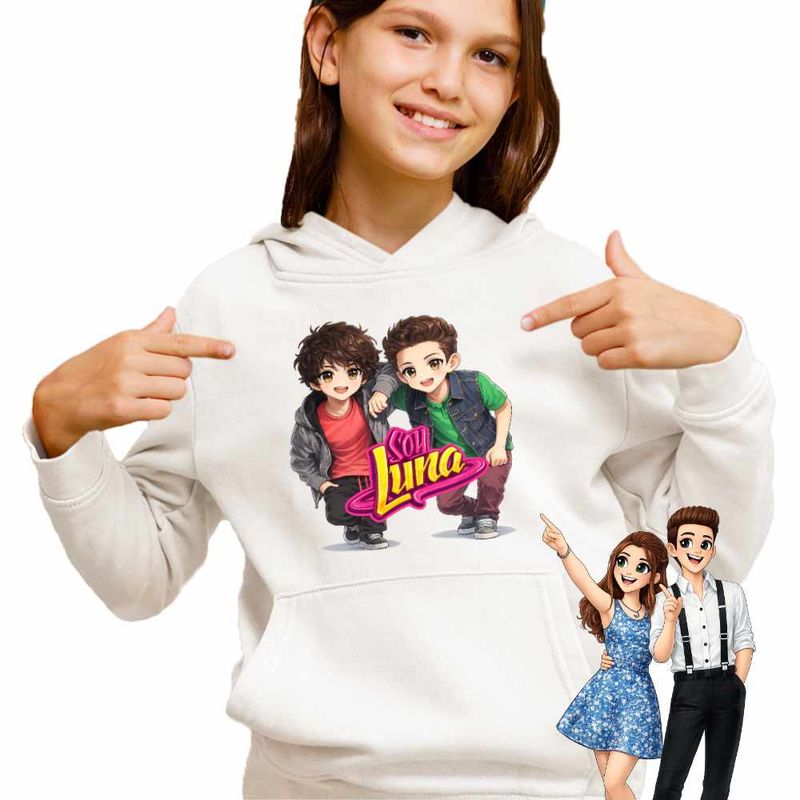 Fashion, accesorii si bijuterii - Copii - Imbracaminte copii - Pulovere si hanorace copii - Hanorac Copii Fete Soy Luna Boys Chibi, alb, marime L Copii - Infinity.ro