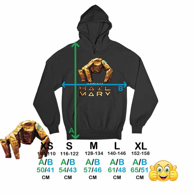 Fashion, accesorii si bijuterii - Copii - Imbracaminte copii - Pulovere si hanorace copii - Hanorac Copii Baieti Project Hail Mary Rocky Eridian Alien Engineer, negru, marime XL Copii - Infinity.ro
