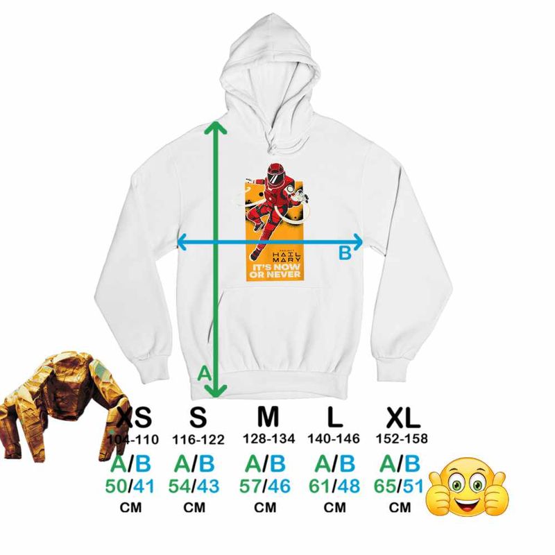 Fashion, accesorii si bijuterii - Copii - Imbracaminte copii - Pulovere si hanorace copii - Hanorac Copii Baieti Project Hail Mary Now or Never Astrophage, alb, marime S Copii - Infinity.ro