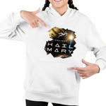 Fashion, accesorii si bijuterii - Copii - Imbracaminte copii - Pulovere si hanorace copii - Hanorac Copii Fete Project Hail Mary Spaceship Mission Tau Ceti, alb, marime L Copii - Infinity.ro