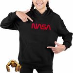 Fashion, accesorii si bijuterii - Copii - Imbracaminte copii - Pulovere si hanorace copii - Hanorac Copii Fete Project Hail Mary NASA, negru, marime L Copii - Infinity.ro