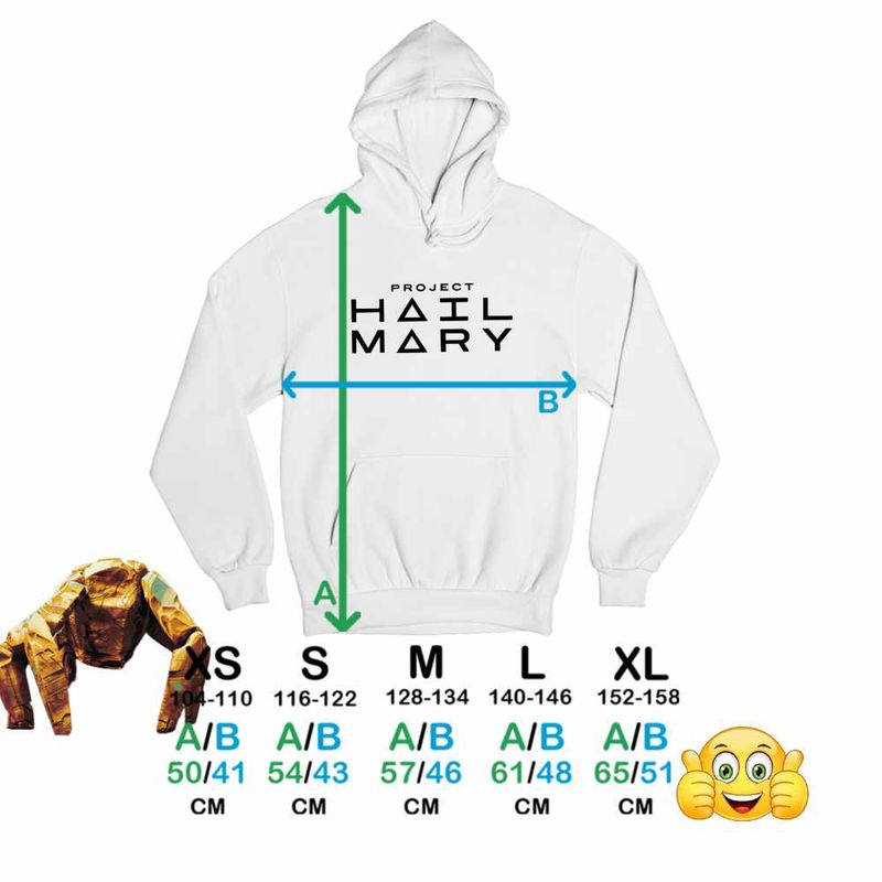 Fashion, accesorii si bijuterii - Copii - Imbracaminte copii - Pulovere si hanorace copii - Hanorac Copii Baieti Project Hail Mary Tau Ceti Astrophage, alb, marime XL Copii - Infinity.ro